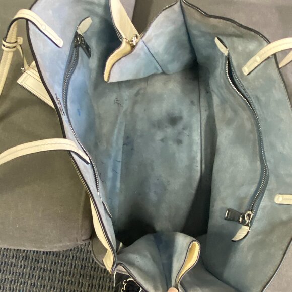 Prada Cream Glace Calf Leather Etiquette Tote Bag - Picture 16 of 16